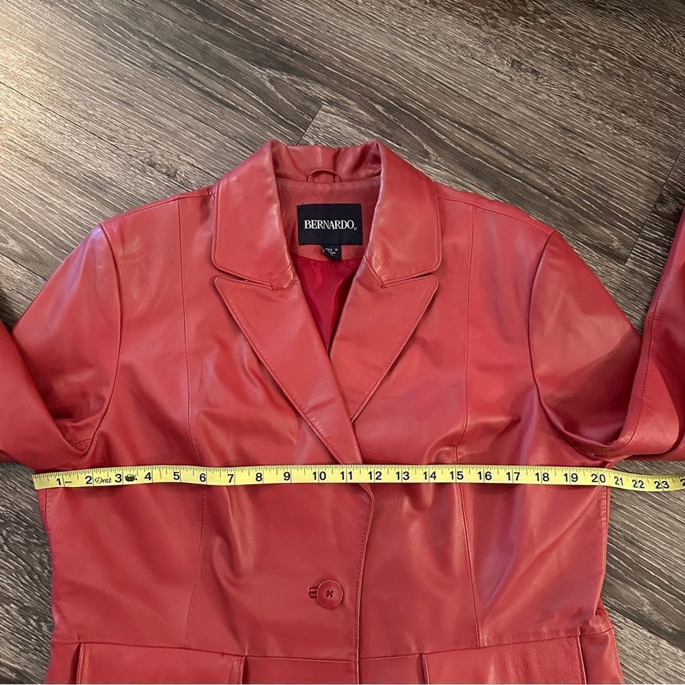 Bernardo Red Leather Jacket - Picture 9 of 11